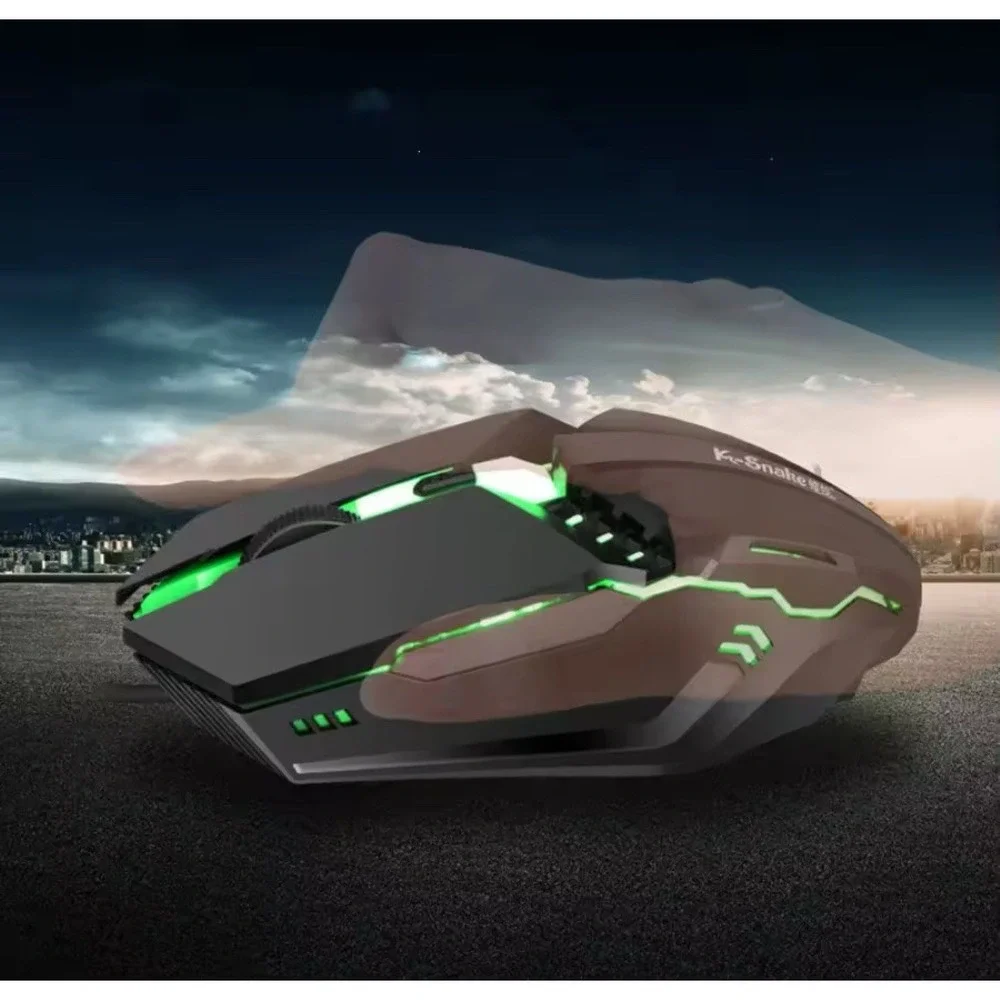 K-Snake M11 Luminous‎ Wired Gaming -7 Buttpns, Adjustable DPI, RGB Backlit, USB